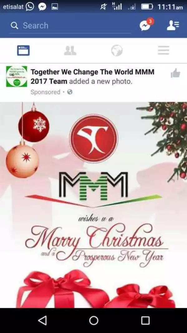 MMM Posts Christmas Greeting. Angry Participants React (Photos)